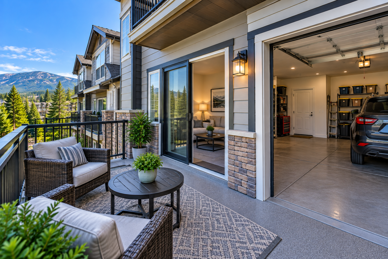 Condo patio, balcony and garage components